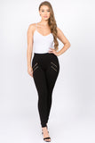 Ci Sono Ponte Zipper Leggings