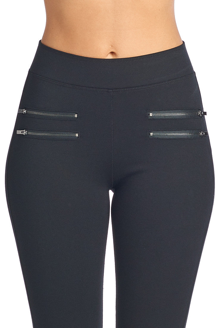 PP53 Ponte High Waist Leggings W/ Stitch Detailing (More color options) - FashionPosh