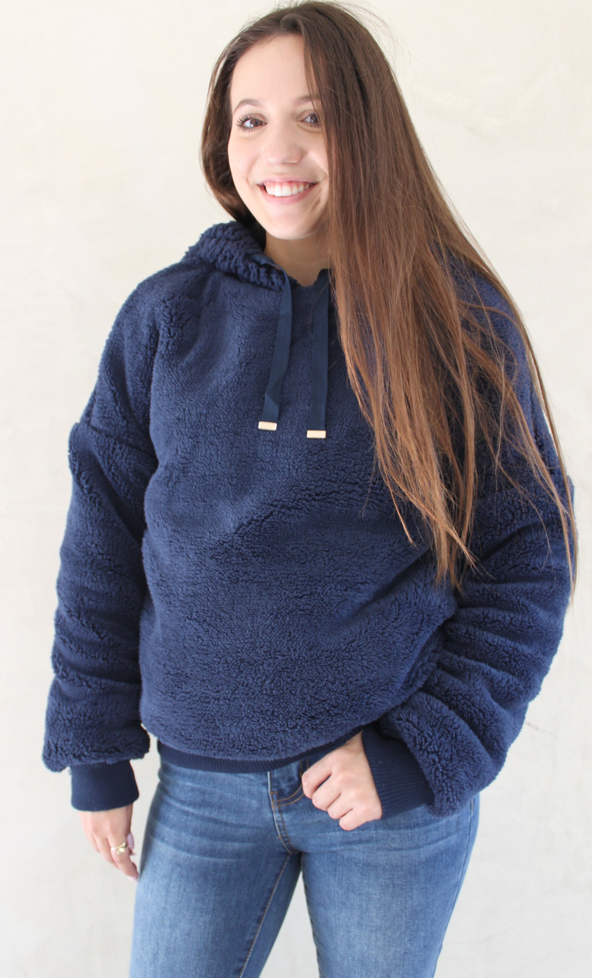 Hooded Fluffy Sweater - FashionPosh