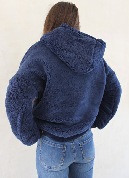Hooded Fluffy Sweater - FashionPosh