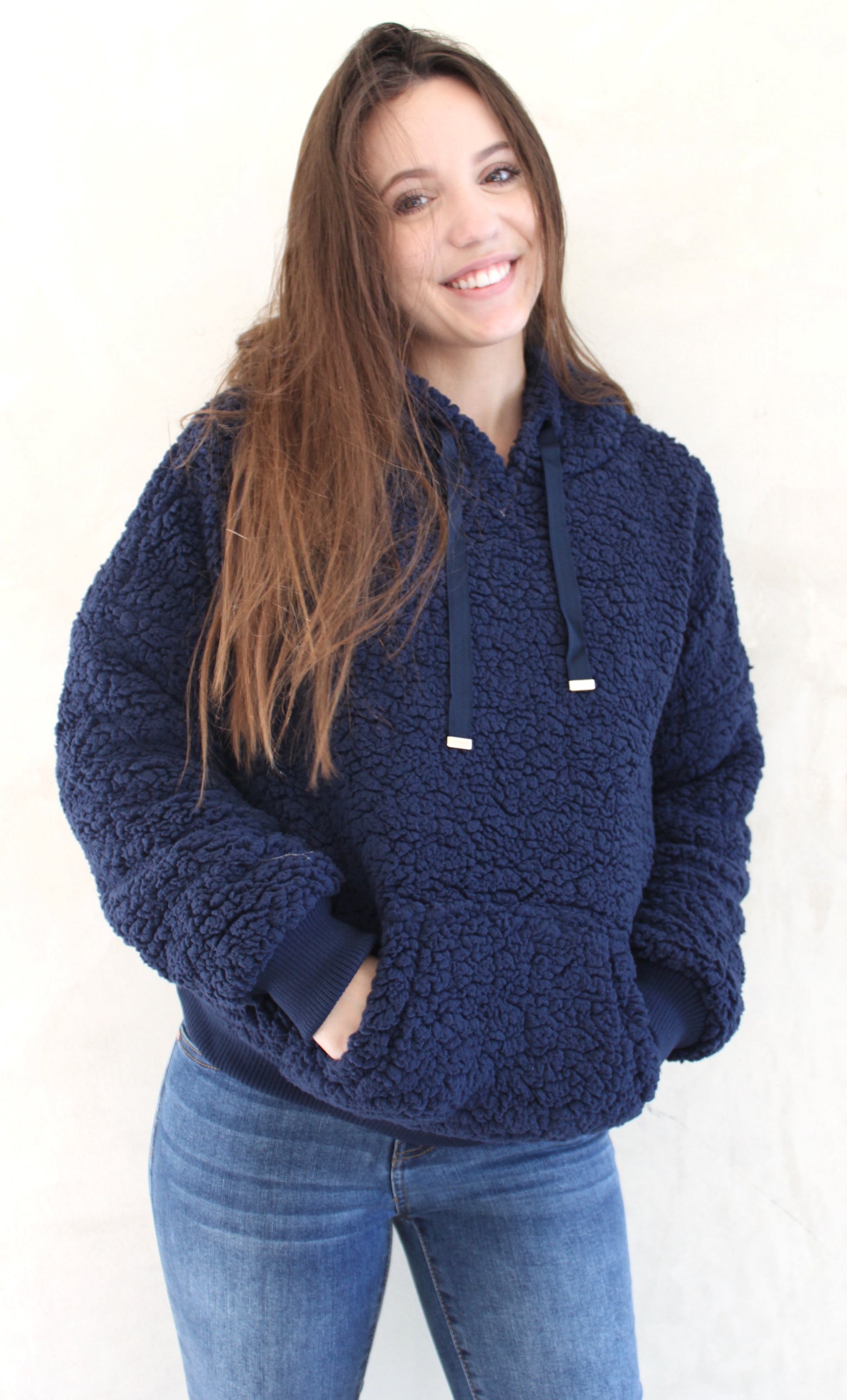 Hooded Fluffy Sweater - FashionPosh