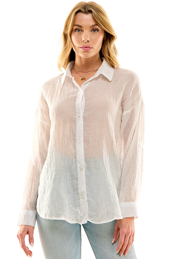 Chic Button Down Linen Shirt