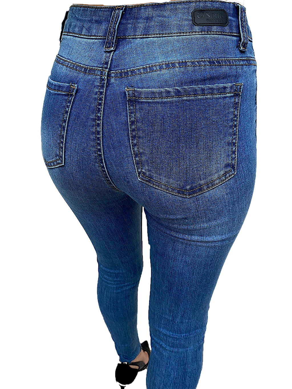 CiSono Ripped Sculpting Denim Jeans