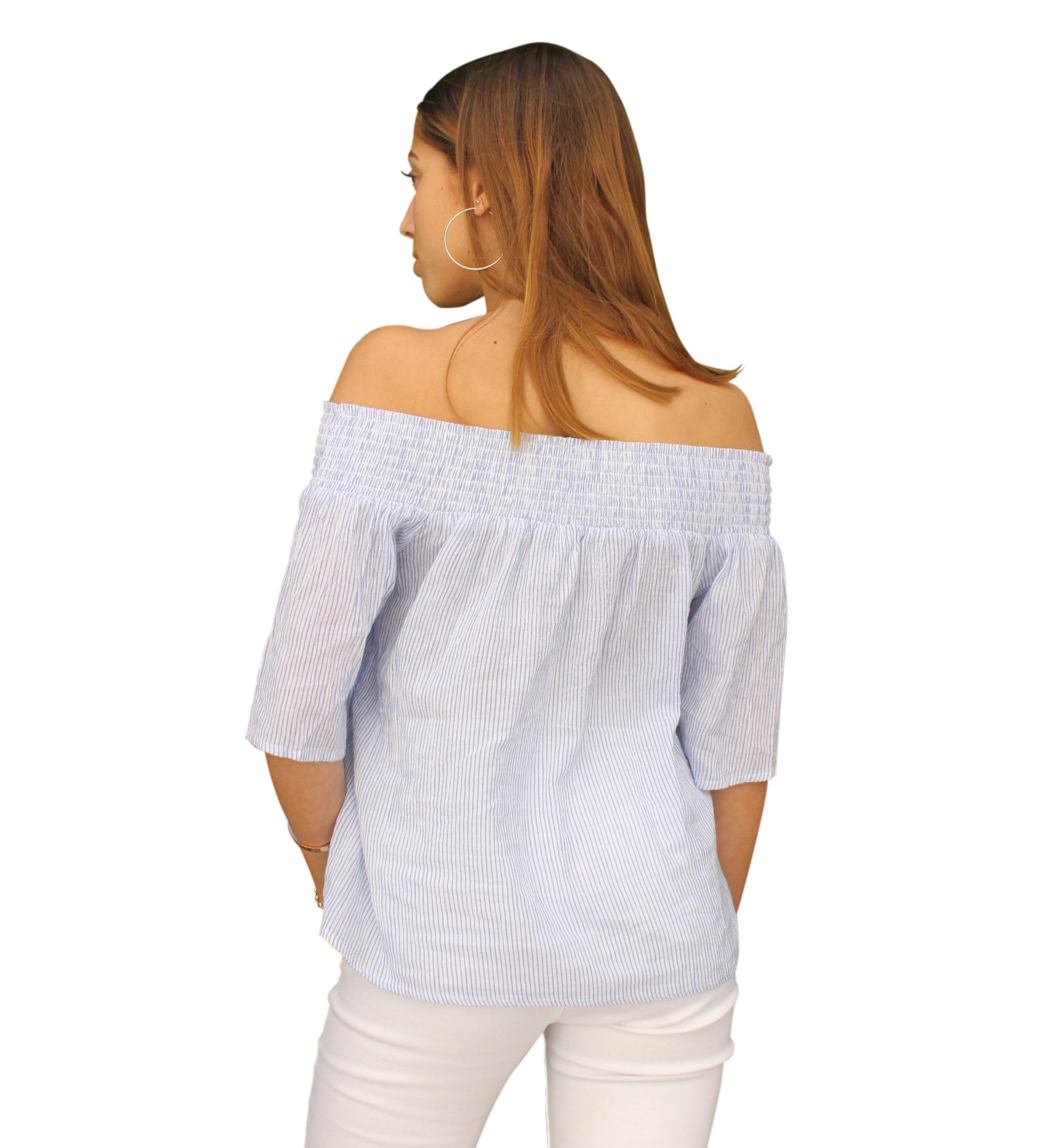 TP214 Off Shoulder Stripped Top (More color options) - FashionPosh