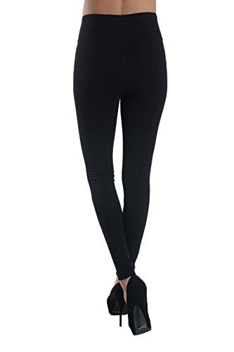 P1860 Botton Detailed Ponte Leggings (More color options) - FashionPosh