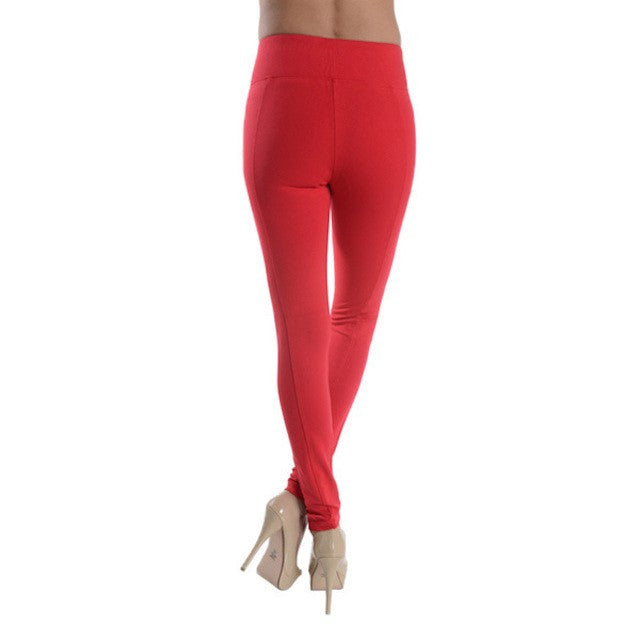 P1860 Botton Detailed Ponte Leggings (More color options) - FashionPosh