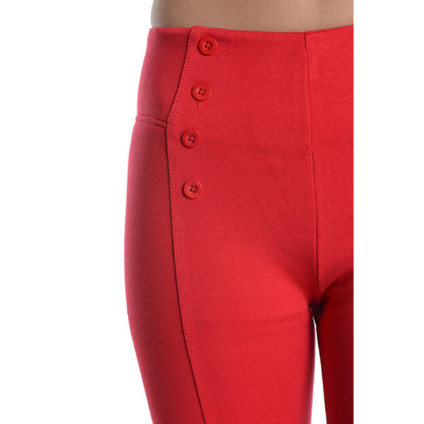 P1860 Botton Detailed Ponte Leggings (More color options) - FashionPosh