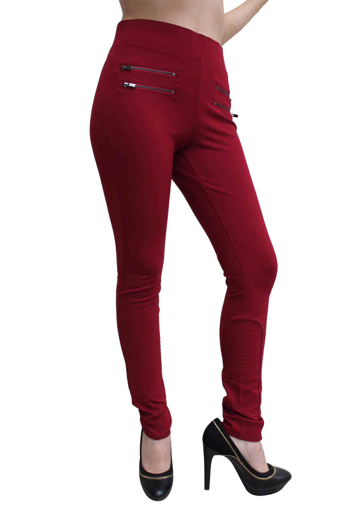 PP53 Ponte High Waist Leggings W/ Stitch Detailing (More color options) - FashionPosh