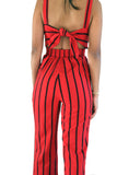 Striped Linen Romper Pants - FashionPosh